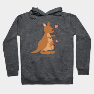 Cute Mom Kangaroo And Joey Hoodie